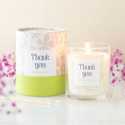 The Range Thank You Spicy Margarita Candle Gift for Teachers and Friends - White