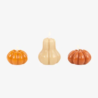 The Range Set of 3 LED Pumpkin Candles