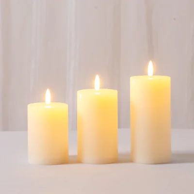 The Range Set of 3 Rechargeable LED Candles - Ivory