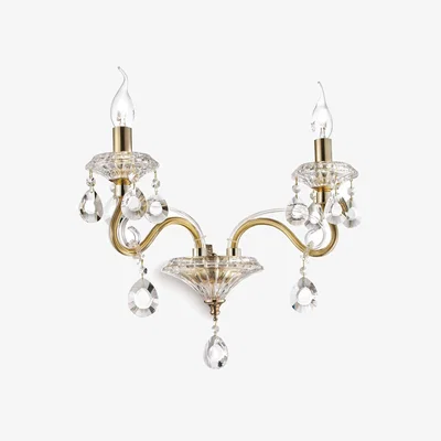The Range Negresco 2 Light Indoor Candle Wall Light - Gold