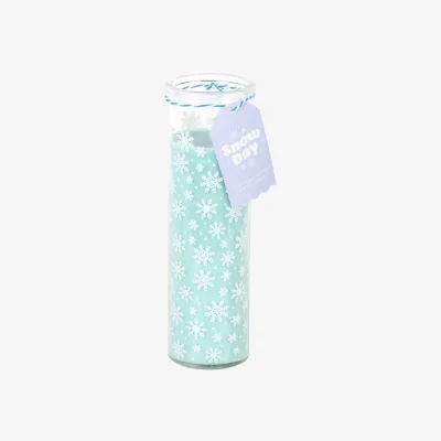 The Range Snow Day Snowflake Print Tube Candle - Ice Blue