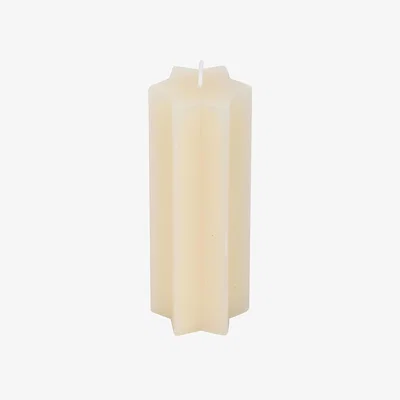 The Range Star Shaped Unscented Taper Candle - Cream