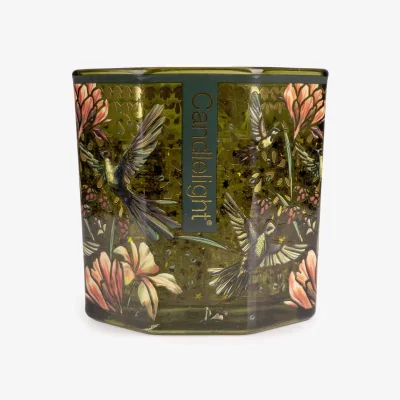 The Range LED Glitter Candle - Olive Green
