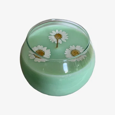 The Range Lily Of The Valley Scented Organic Bowl Candle - Green