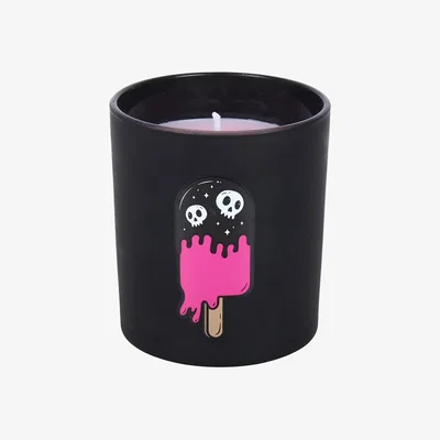 The Range Something Different Cherry & Vanilla Scented Candle - Black/Pink
