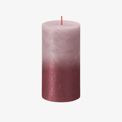 The Range Rose Red Bolsius Rustic Metallic Candle - Red