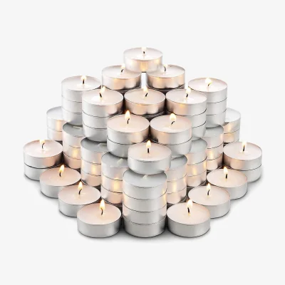 The Range Unscented Tea Lights Candles 3.5 Hour Burn - White / 390g