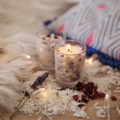 The Range Dried Flower Soy Candle Kit - Multiple Colours