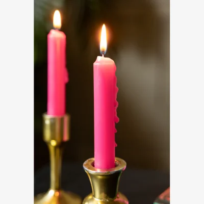 Rockett St George Hot Pink Short Dinner Candle