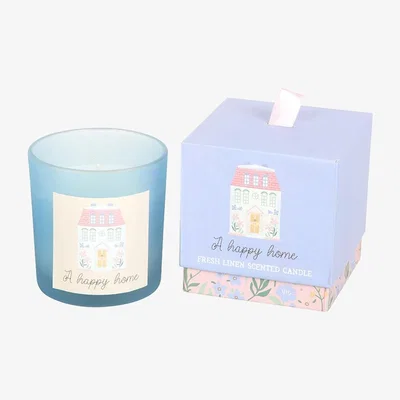 The Range Happy Home Fresh Linen Candle Gift Set - Blue