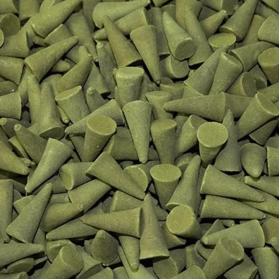 The Range Bulk Incense Cones Tulsi Basil - Green