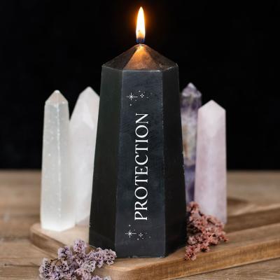 The Range Crystal Tower Candle with Rough Stones - 30 Hours