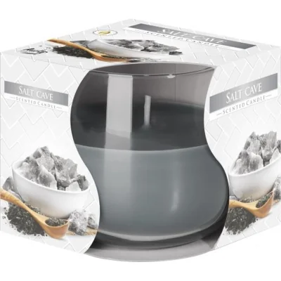 The Range Scented Glass Jar Candle Salt Cave - Grey