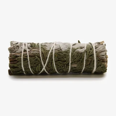 The Range White Sage Cedar Smudge Stick for Cleansing, Purification - Green