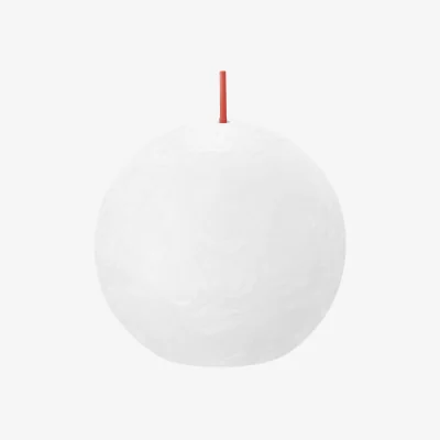 The Range Cloudy White Bolsius Rustic Ball Candle - White