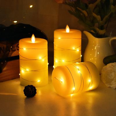 The Range Livingandhome 3-Piece LED Flameless Candle Set with Remote - White