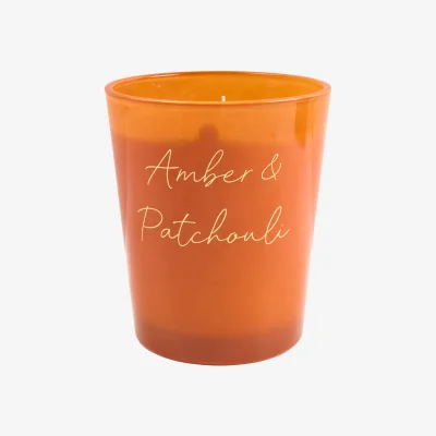 The Range Amber and Patchouli Large Glass Candle