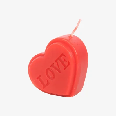 The Range Something Different Love Heart Valentine`s Day Candle - Red