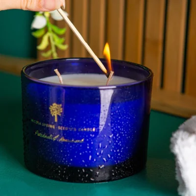 The Range Soy Wax Scented Candles - 350g - Pack of 3 - Patchouli & Rosewood