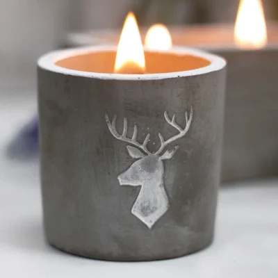 The Range Medium Pot Stag Head Whiskey  Woodsmoke - Grey