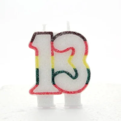 The Range Unisex Age 13 Candle pack Of 6 - Grey