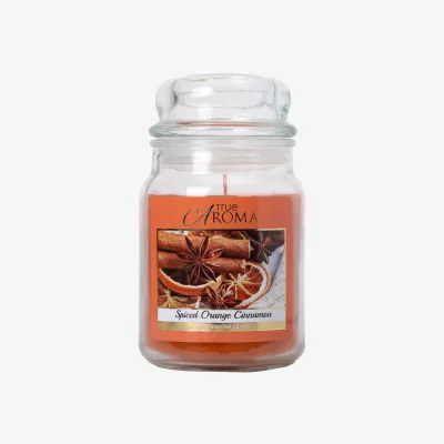 The Range Scented Large Mason Jar Candle - Spiced Orange and Cinnamon