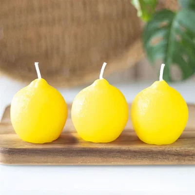The Range Zesty Lemon Candle Trio For Home Decor - Yellow