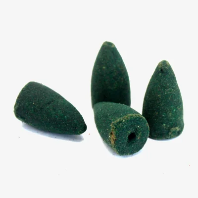 The Range Aromatica Backflow Incense Cones Patchouli - Green