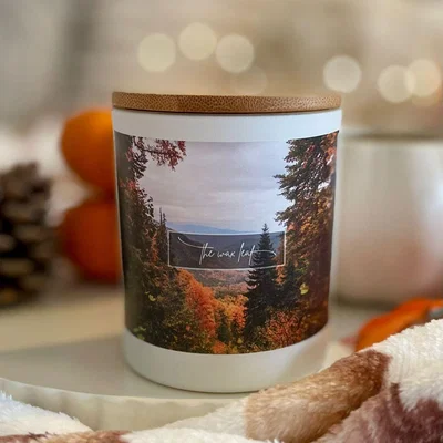 The Range Autumn Skies Scented Autumnal Candle - White