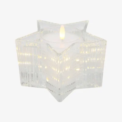 The Range Ribbed Star LED Candle