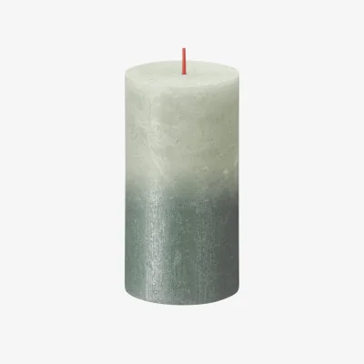 The Range Bolsius Rustic Faded Foggy Green Oxid Blue Metallic Candle - Blue