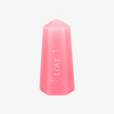 The Range Something Different Love Crystal Candle - Pink/White
