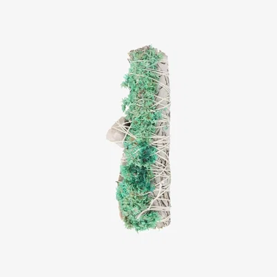 The Range Sacred Smudge Wand With White Sage And Quartz - Green