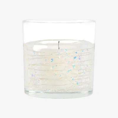 The Range Iridescent Glitter Light Up LED Scented Candle - White