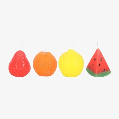 The Range Something Different Fruit Shaped Candle (Pack of 4) - Red/Yellow/Orange