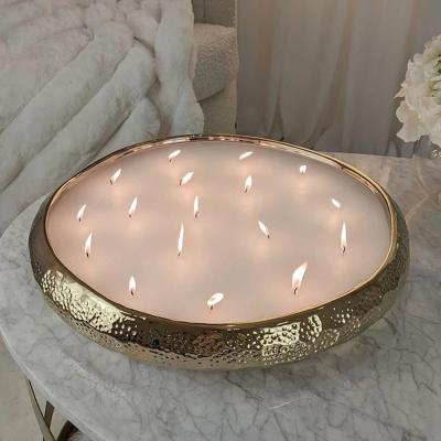 The Range Vanilla Scented 17 Wick Candle in Gold - Gold
