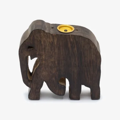 The Range Elephant Incense Holder for Cones Sticks Functional - Brown