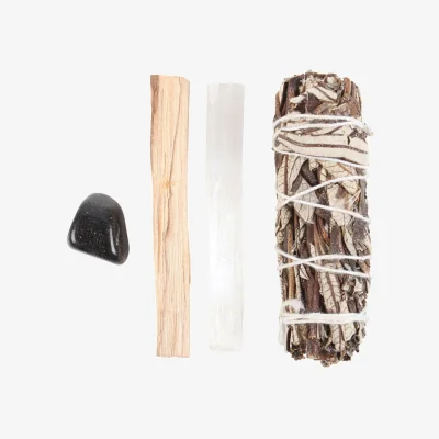 The Range Something Different Energy Cleansing Yerba Santa Sage Smudge Kit (Pack of 6) - Multicoloured