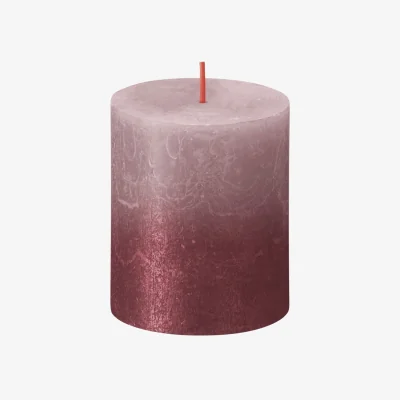 The Range Rose Red Bolsius Rustic Metallic Candle 2 Pack - Red