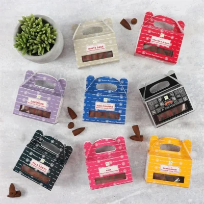The Range Set of Satya Palo Santo Backflow Incense Cones Box - Charcoal