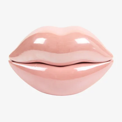 The Range Pearlised Lip Ceramic Candle - Pink
