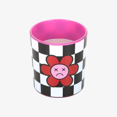 The Range Something Different Coconut Rose Sad Flower Scented Candle - White/Pink/Black