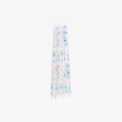 The Range Ditsy Floral Taper Candle Set Of 3 For Home Decor - White