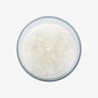 The Range Positive Energy White Sage Crystal Candle Reusable Quartz Chips 25H - White