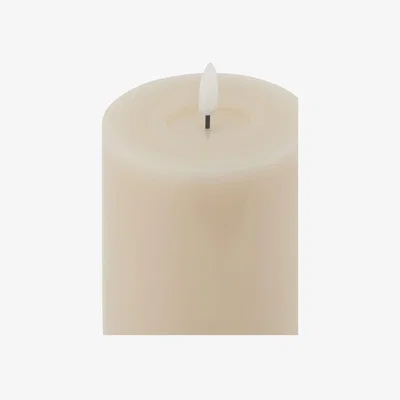 The Range Melt Effect 3.5X9 Led Wax Candle - Taupe