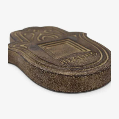 The Range Healing Incense Plate Antique Stone Effect - Brown