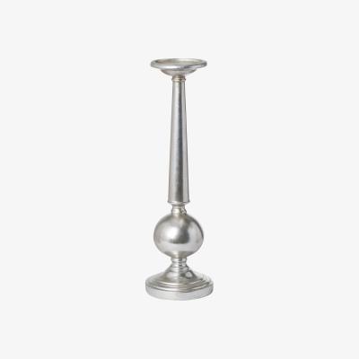 The Range Medium Column Candle Stand Sophisticated Decor - Silver