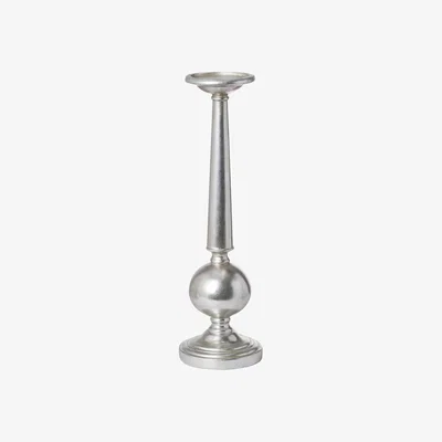The Range Medium Column Candle Stand Sophisticated Decor - Silver