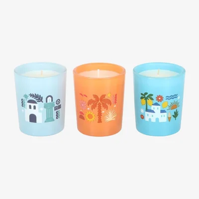The Range Pack of 3 Scents of Europe Scented Candle
