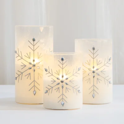 The Range Snowflake LED Candles Set - White